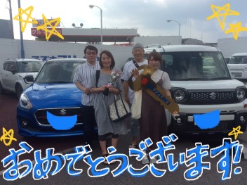 スイフト・スペーシアギアご納車です！